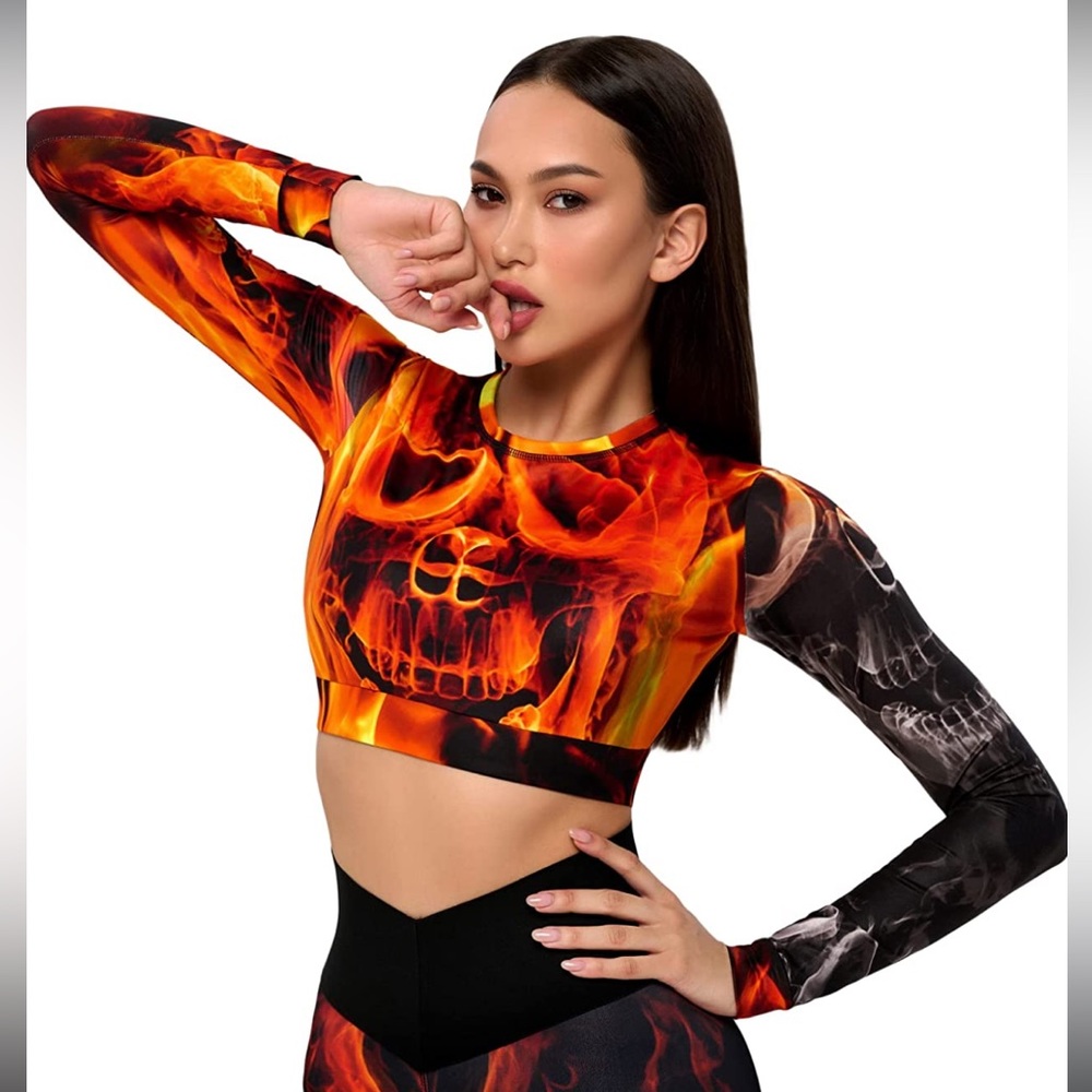 SEXY, GOTH SOLD-OUT* BONAFIED, BAD GIRL GYM CROP TOP /CLUBBING TOP! HOT🔥 $78 SM
